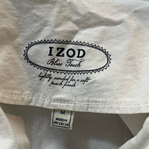 IZOD White Lightweight Jacket Sz M - Picture 3 of 4